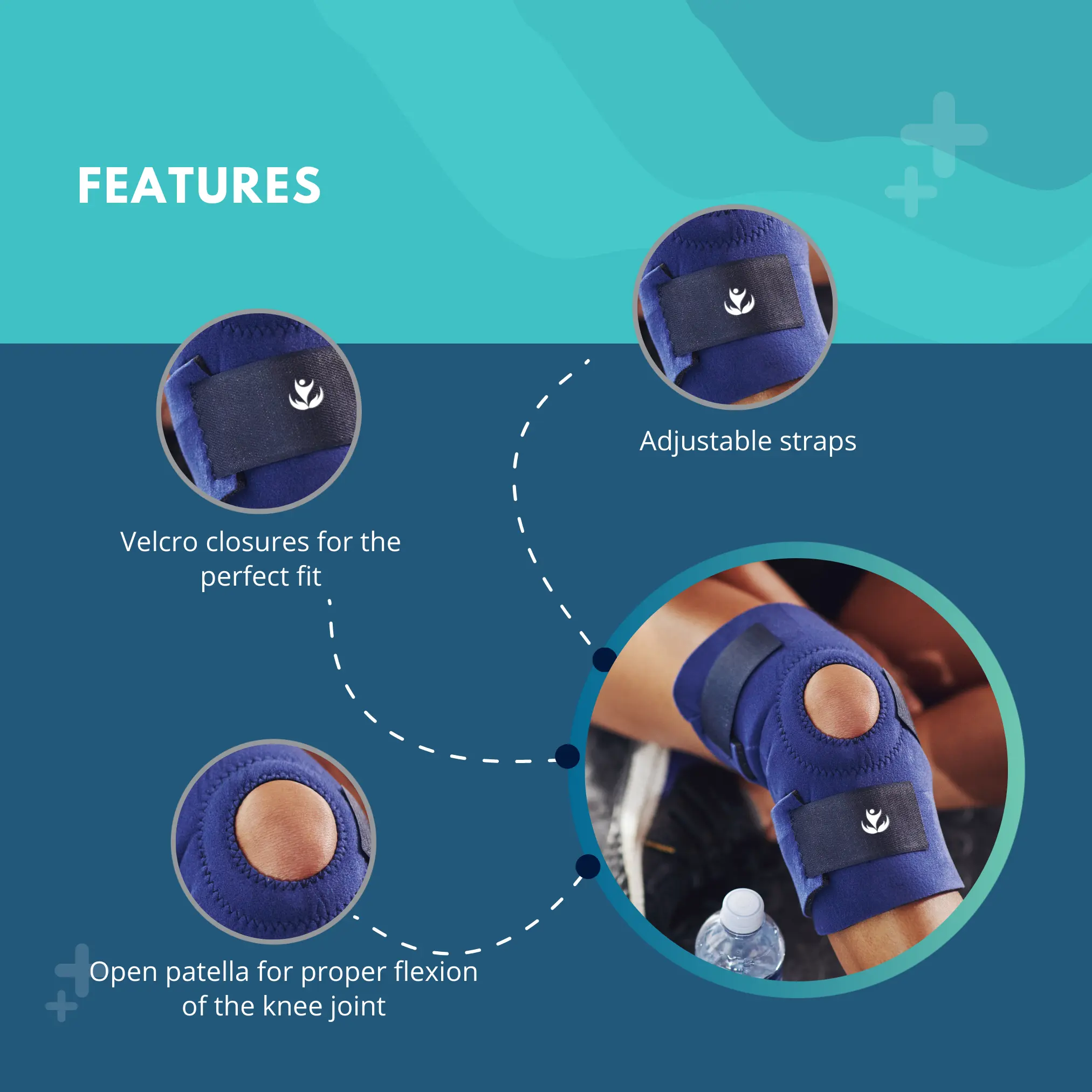 Adjustable Knee Support With Side Strap